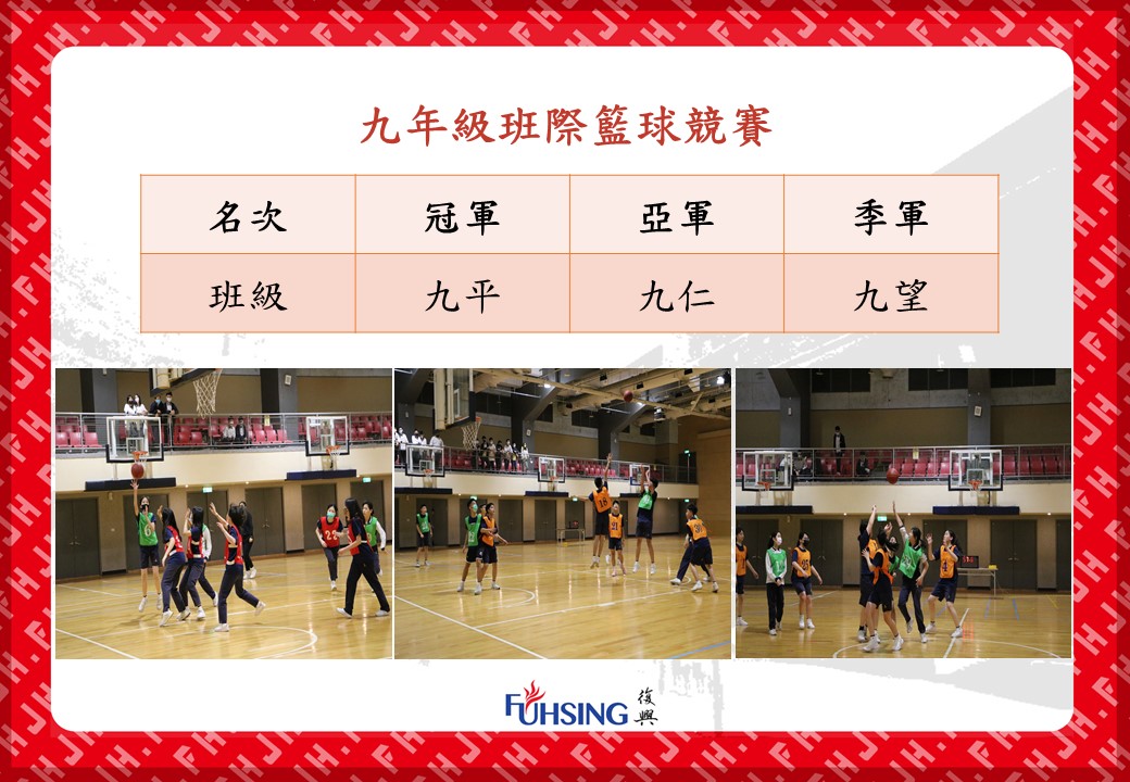 110-1學期九年級籃球競賽